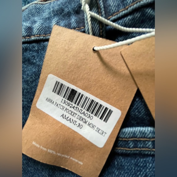 Reformation Anna patch pocket mini zipper skirt size 30 NEW NWT - Picture 5 of 16